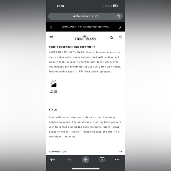 New Stone Island Hyper Dense Nylon Raso Size: Large - Picture 9 of 11